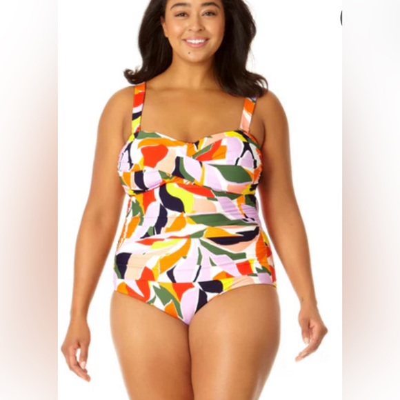 Anne Cole Women's One-Piece Swimsuits: Plunge, Halter, and Monokini size 18W